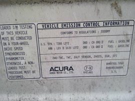 2008 ACURA MDX, WHITE, 3.7L, AWD, AT.  A26249